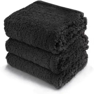 IntiMeg Manta de felpa para perros y gatos - Gris - Negro - Mediano: 76 x 104 cm - IntiMeg - Comparador de precios