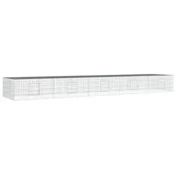 Jaula Para Conejos 5 Paneles Hierro Galvanizado 541x109x54 Cm Vidaxl