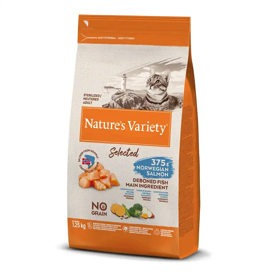 Nature's Variety Adult Sterilised Selected Salmón Noruego pienso para gatos - Natures Variety - Comparador de precios