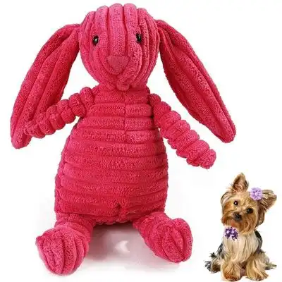 Pawffee Conejo de peluche chirriante – juguete para perros pequeños - 10×20cm - Pawffee - Comparador de precios