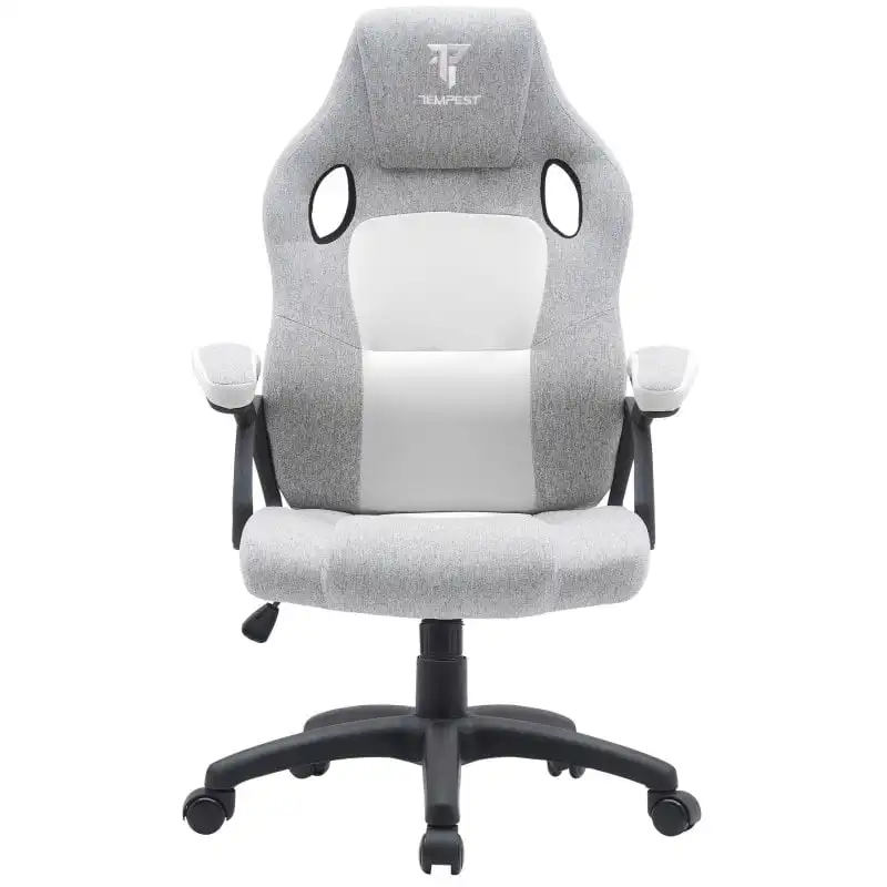 Tempest Discover Silla Gaming Gris/Blanca Tela Transpirable