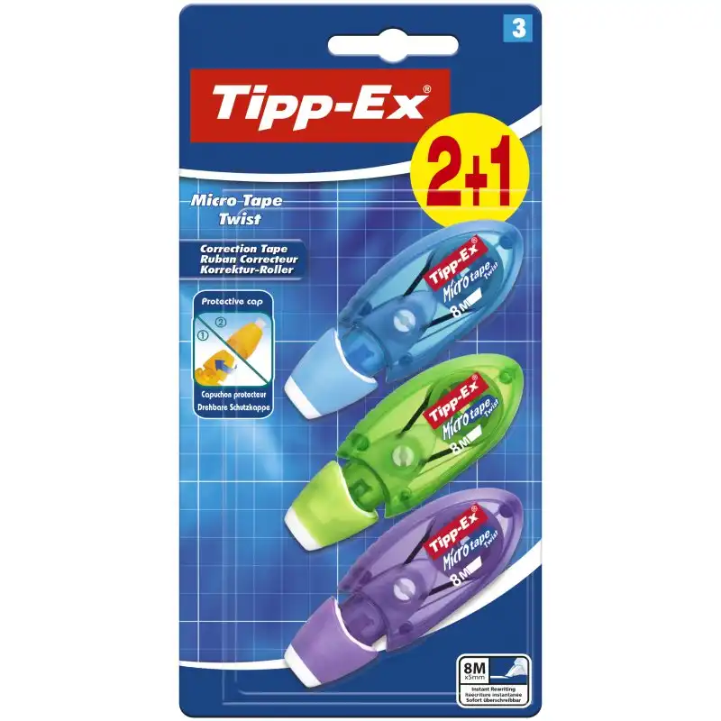 Tipp-Ex Micro Tape Twist Corrector de Cinta 2+1
