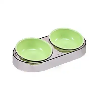 UAMLY Comedero doble elevado para mascotas - Verde - Uamly - Comparador de precios