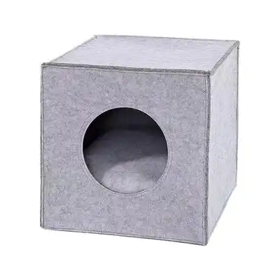 UAMLY Una cueva de fieltro para gatos con cojín - gris - Uamly - Comparador de precios