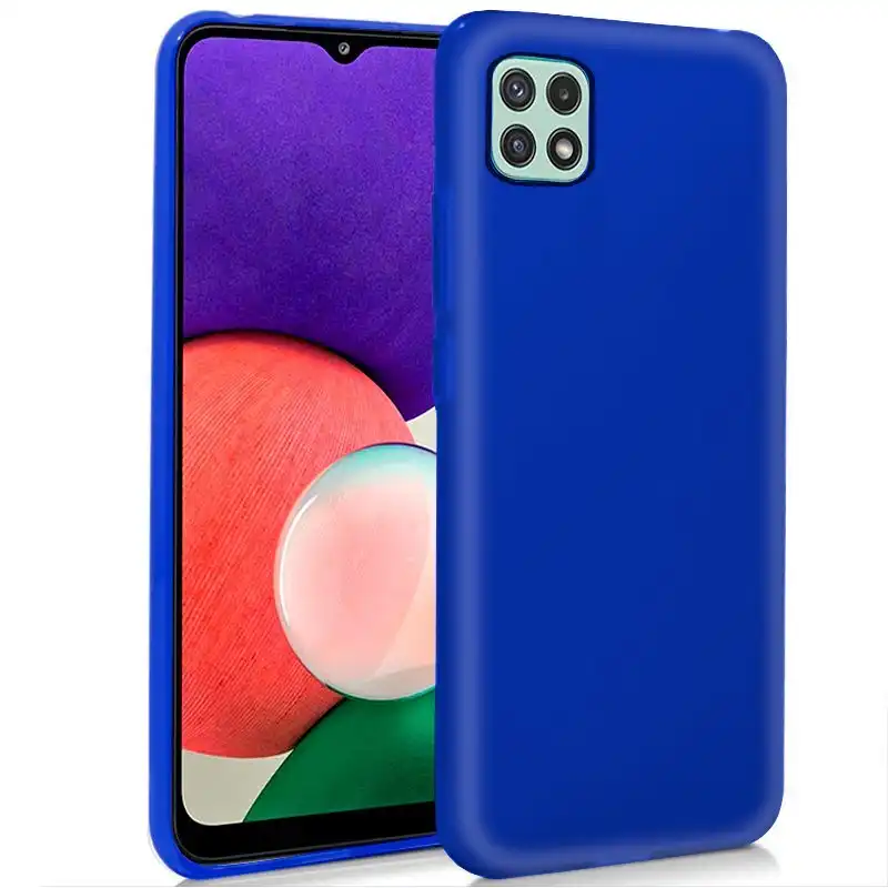 Cool Funda Silicona Azul para Samsung Galaxy A22 5G