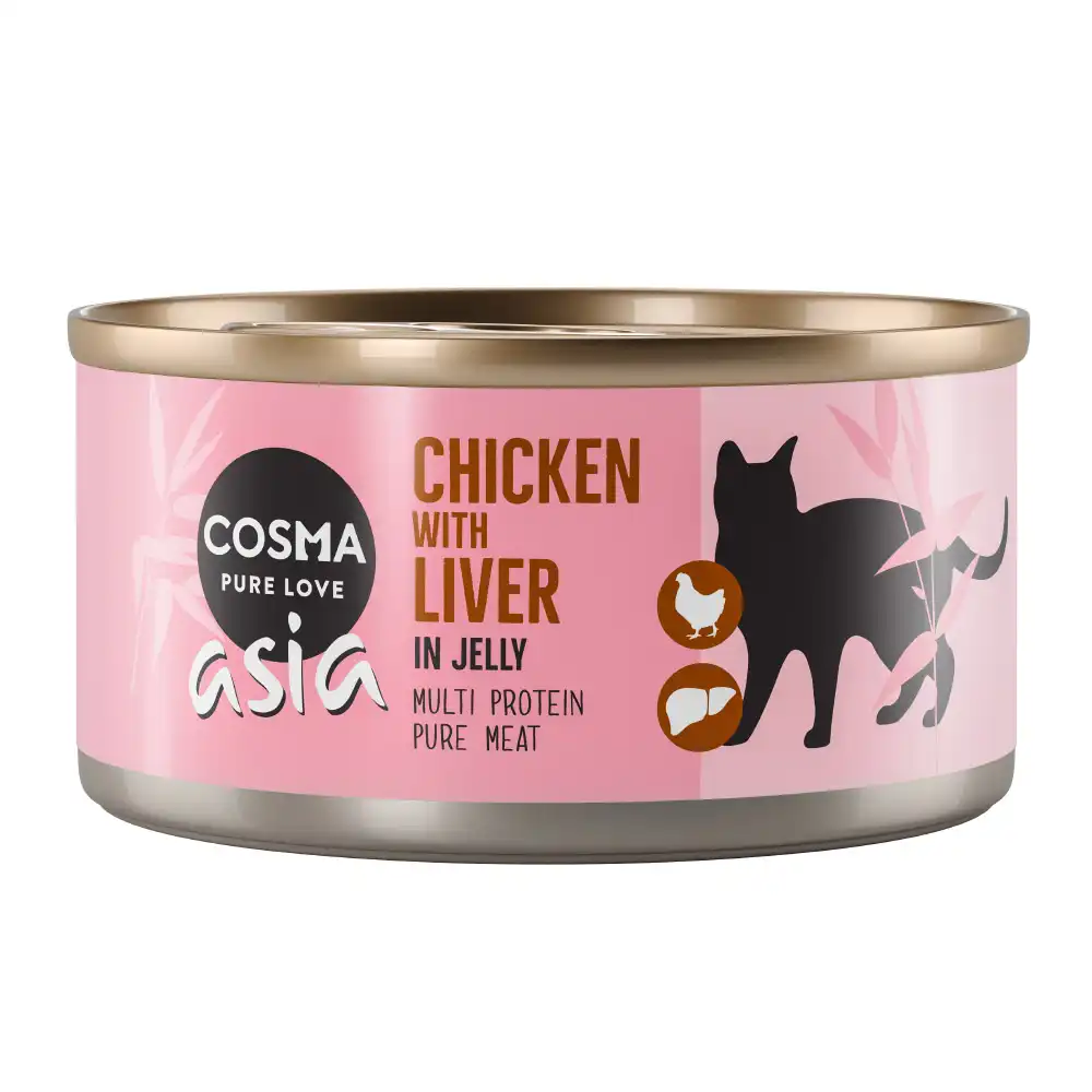 Cosma Asia en gelatina 24 x 170 g  - Pollo con hígado de pollo