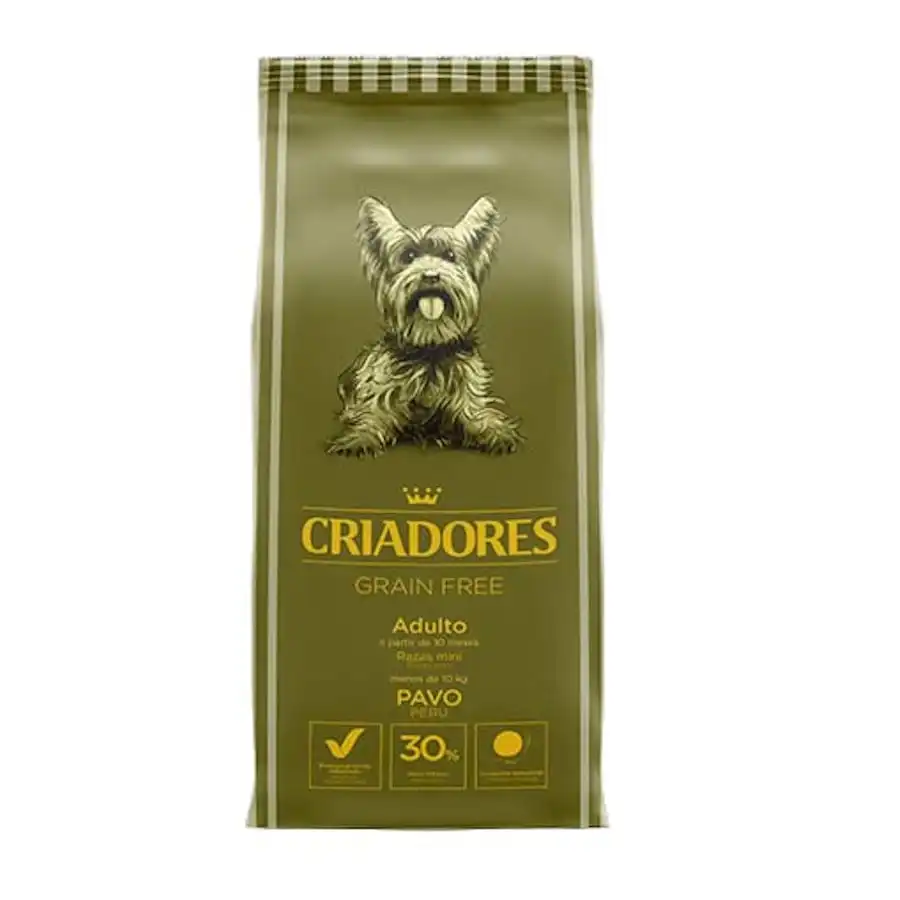 Criadores Adulto Grain Free Pavo pienso para perros de razas mini