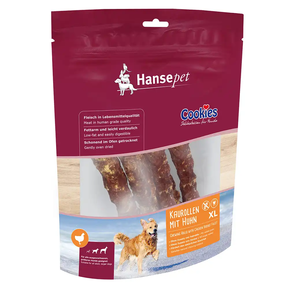 Hansepet Cookies palitos XL con pechuga de pollo para perros - 450 g
