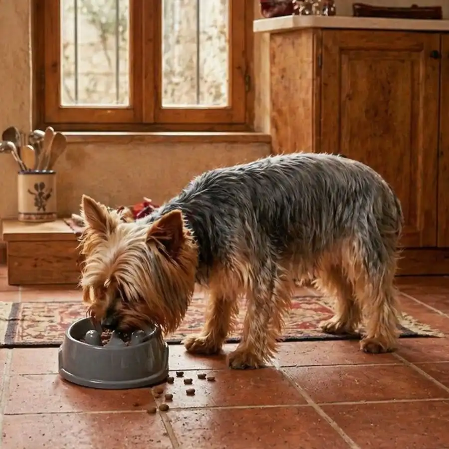 Leeby Comedero Antivoracidad Azul con Relieve de Huella para perros 350 ml - Leeby - Comparador de precios