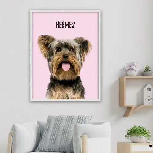 MascoZoom retrato realista personalizado all con marco de madera negro - Mascozoom - Comparador de precios