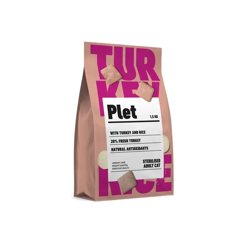 Pienso Plet para Gatos esterilizados - Pavo con arroz, Peso 1.5 Kg. - Plet - Comparador de precios