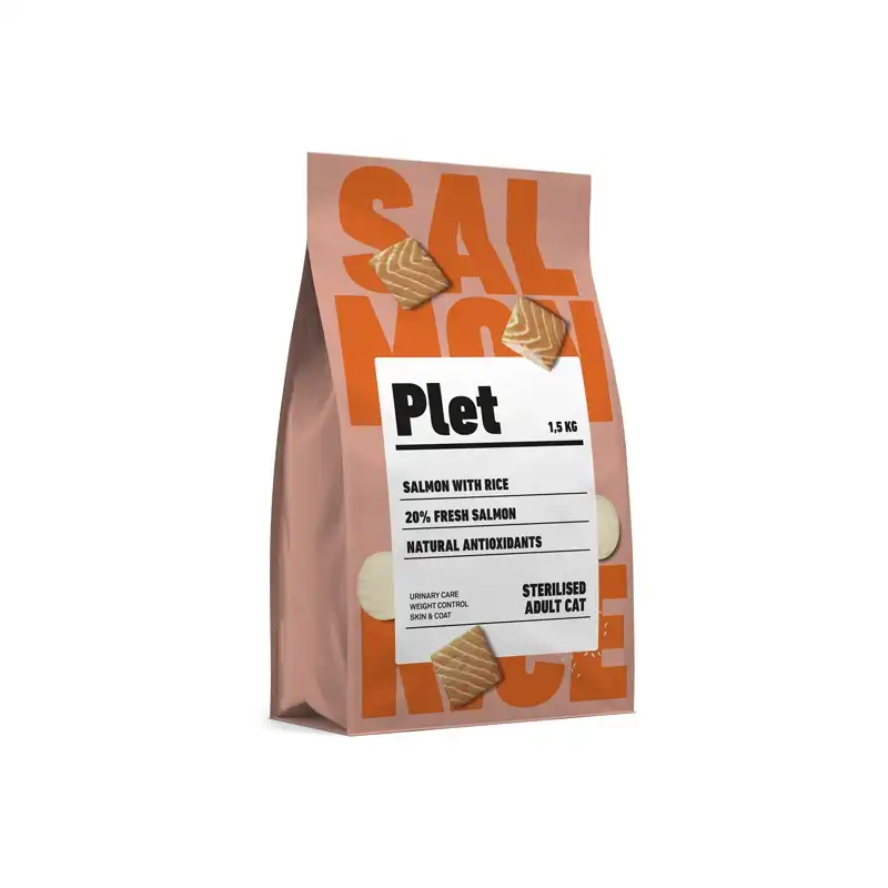Pienso Plet para Gatos esterilizados - Salmón con arroz, Peso 3 Kg. - Plet - Comparador de precios