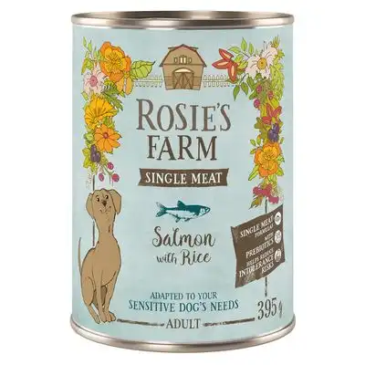 Rosie's Farm Single Meat Adult 6 x 395 g - Pescado y arroz - Rosies Farm - Comparador de precios