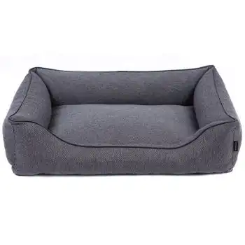 Sofa Mallorca Comfort Cama Para Perro En Gris Oscuro Con Negro 100x75 Cm
