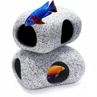 ZooVenture Dos refugios rocosos para animales acuáticos y peces betta - 2 piezas - Zooventure - Comparador de precios