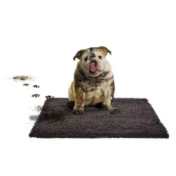 Alfombra Limpieza De Mascotas Magicclean Gris Oscuro 90x65 Cm Duvoplus