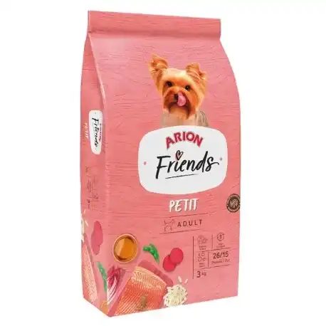 Arion Friends Petit Pienso para Perros Pequeños con Salmón, 3 Kg - Arion - Comparador de precios