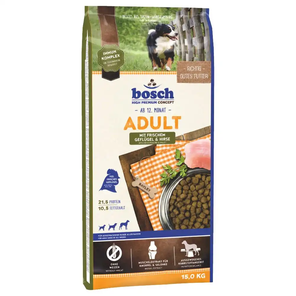 Bosch Adult con ave y mijo - 15 kg - Bosch High Premium concept - Comparador de precios