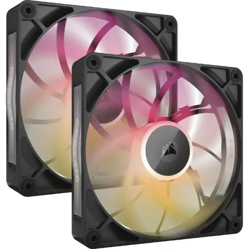 Corsair iCUE LINK RX140 MAX RGB Pack Dual Ventilador Suplementario PWM 140mm Negro