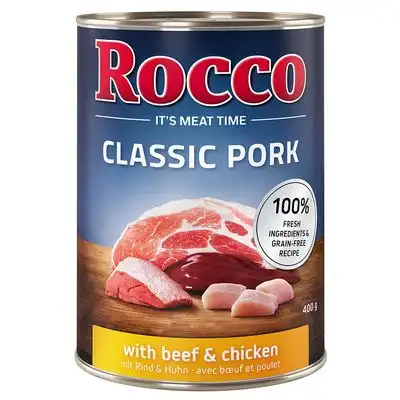 Rocco Classic Pork 12 x 400g - Pack Ahorro - Cerdo con vacuno y pollo - Rocco - Comparador de precios