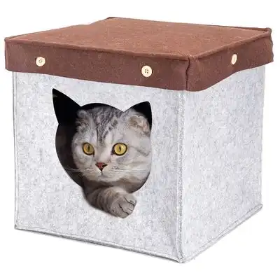 UAMLY Casa para gatos cuadrada semicerrada - 1 pieza - Uamly - Comparador de precios