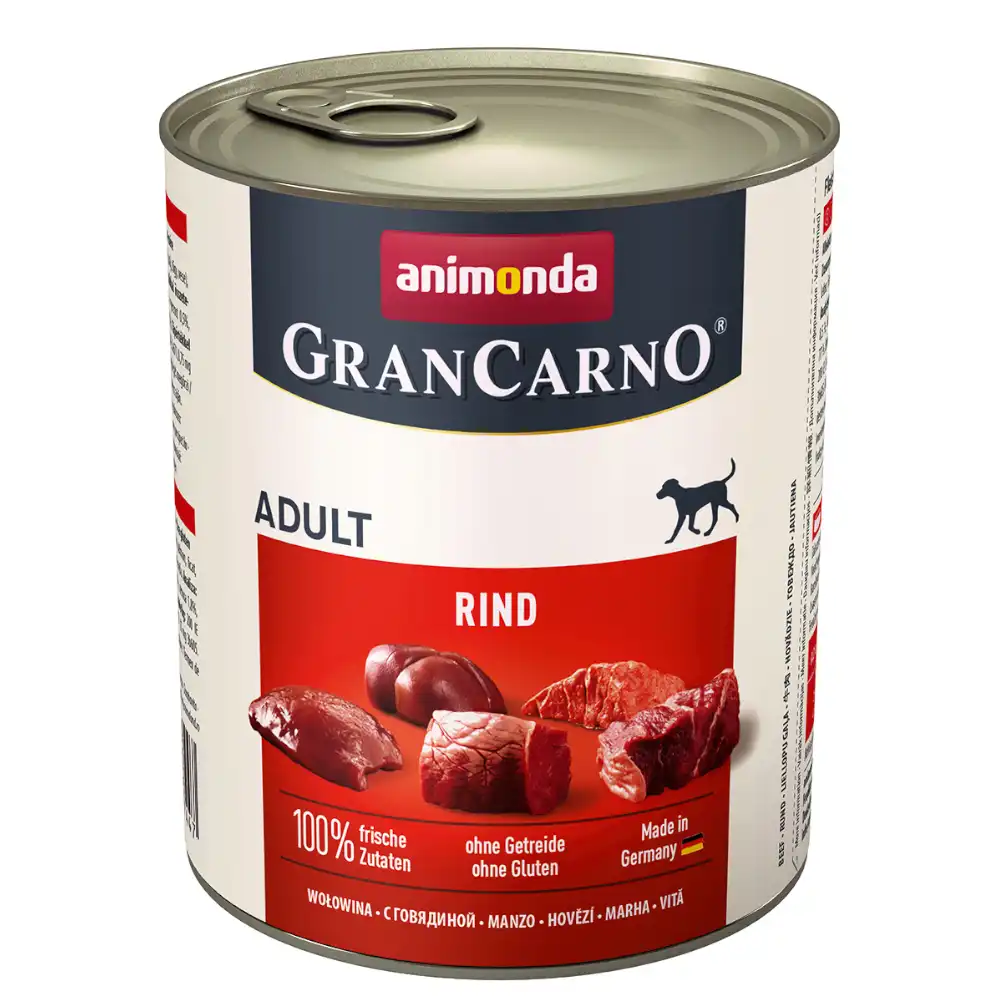 Animonda GranCarno Original Adult 6 x 800 g - Carne pura de vacuno