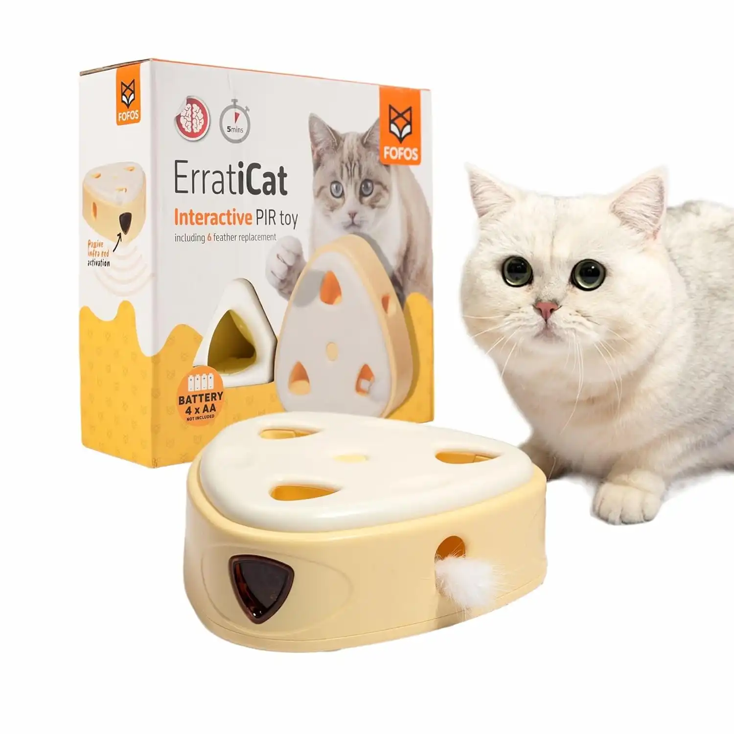 FOFOS Caja de Queso  Interactivo para gatos - 23 x 23 x 7 cm - Fofos - Comparador de precios