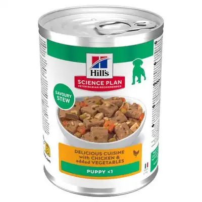 Hill's Science Plan Puppy Estofado con pollo y verduras lata para perros - 363 g - Hills - Comparador de precios