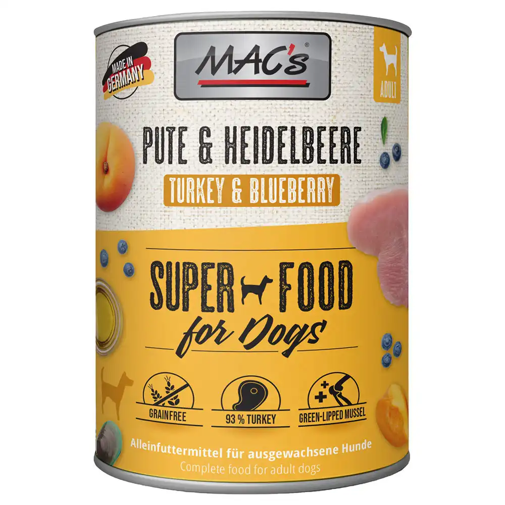 MAC's Adulto 6 x 800 g - Pavo y arándanos - MACs - Comparador de precios