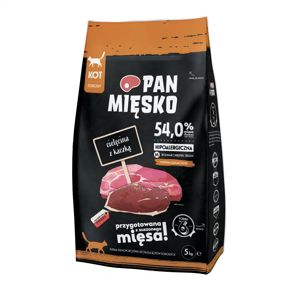 Pan Mięsko Cat Medium ternera con pato - 5 kg