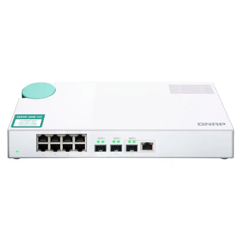 Qnap QSW-308-1C Switch No Administrado 3 Puertos 10G SFP+ 8 Puertos Gigabit