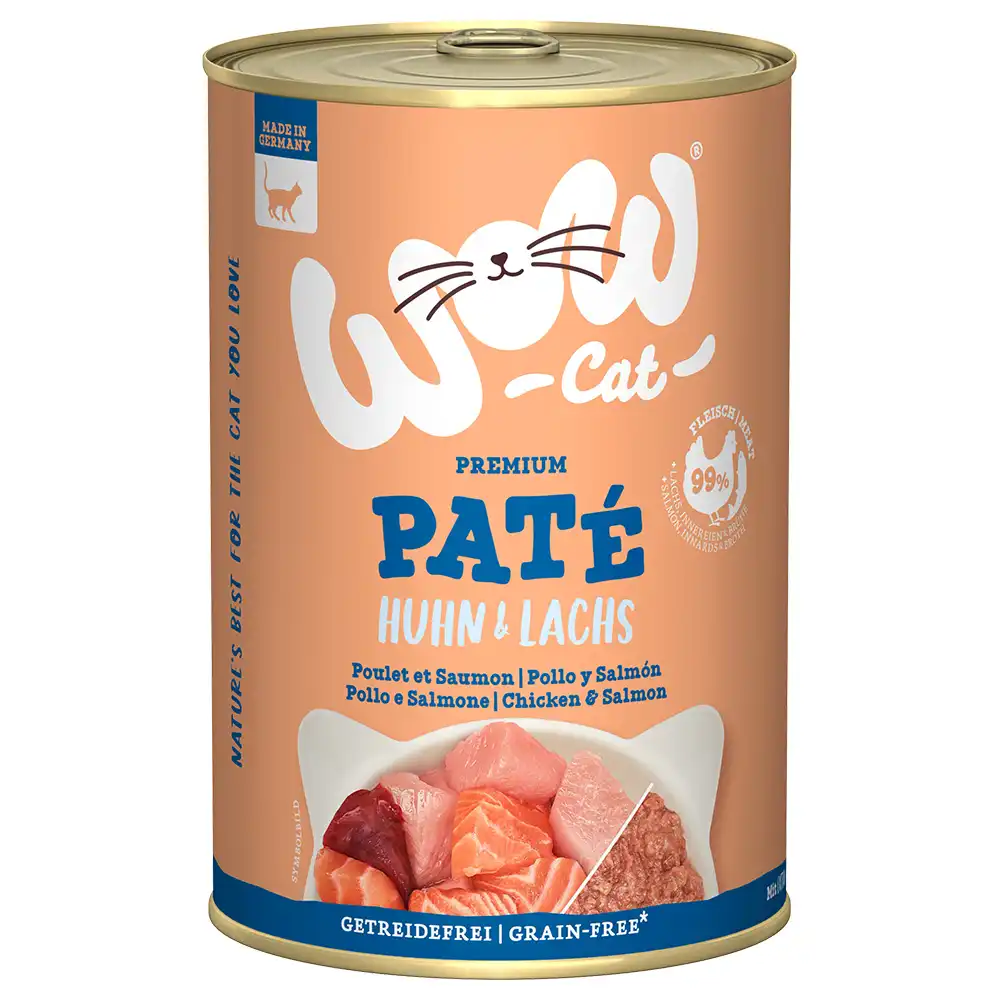 WOW Cat Adult 6 x 400 g - Pollo y salmón