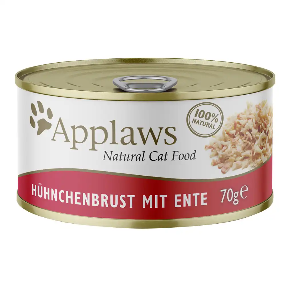 Applaws latas en caldo para gatos 6 x 70 g - Pechuga de pollo y pato - Applaws - Comparador de precios