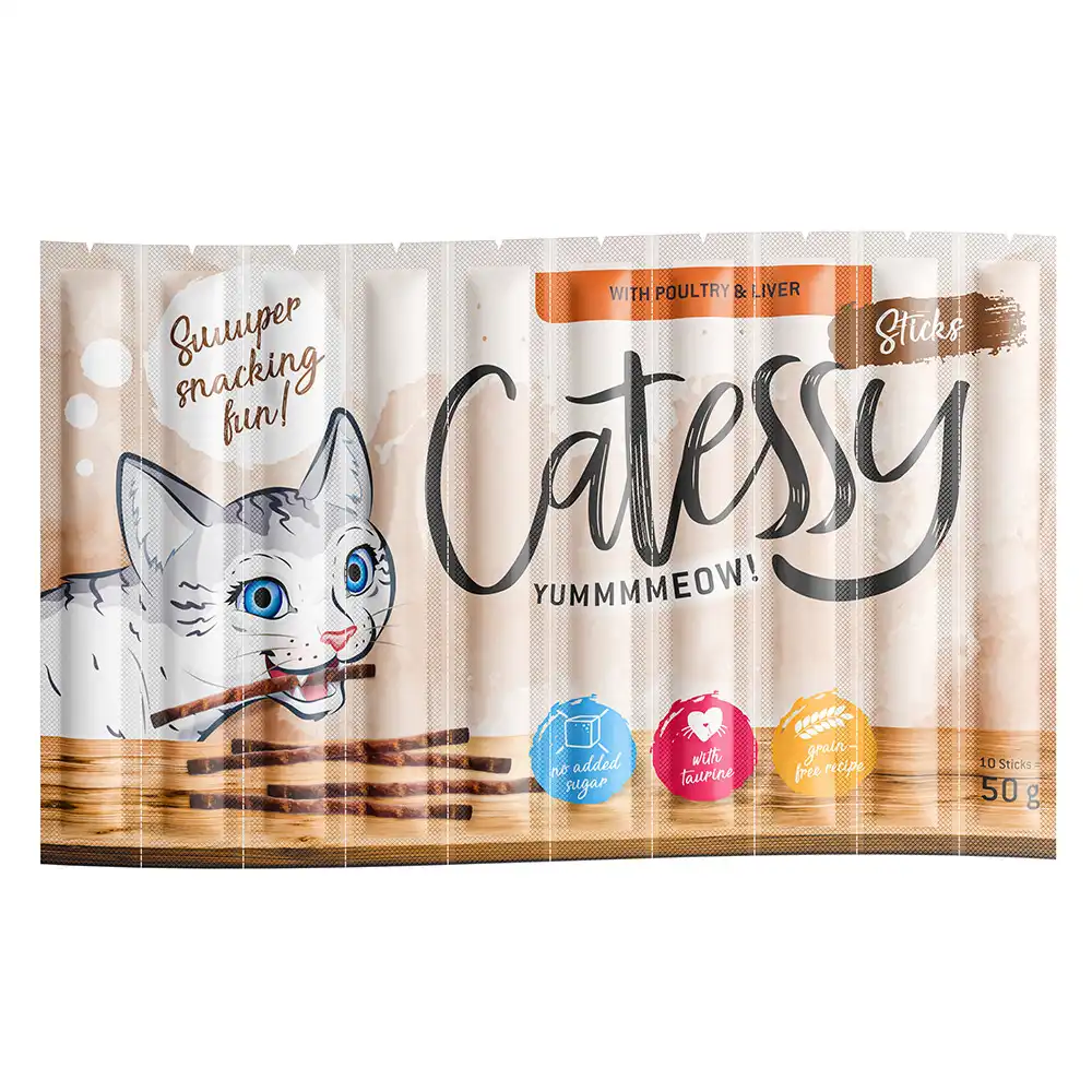 Catessy barritas 10 unidades para gatos - Ave e hígado - Catessy - Comparador de precios