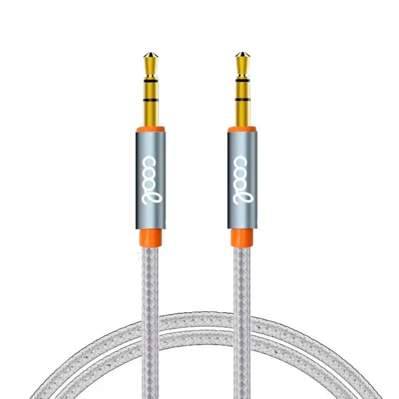 Cool Cable Jack 3.5mm Macho/Macho 1m Nylon Plateado