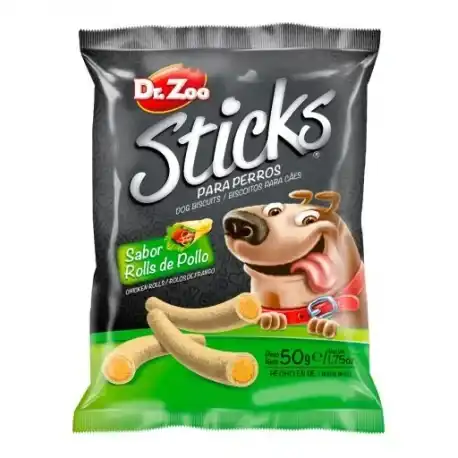 Dr.Zoo Sticks Snack para Perros Sabor Roll de Pollo, 1 x 50 gr - Dr. Zoo - Comparador de precios