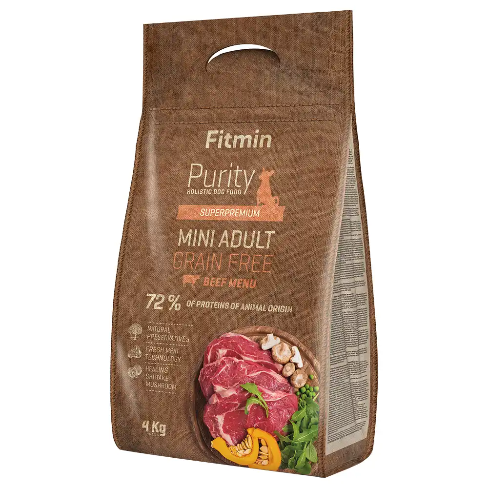 Fitmin dog Purity Adult Mini Vacuno sin cereales - 4 kg