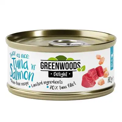 Greenwoods Delight Filete de atún con salmón - 6 x 70 g - Greenwoods - Comparador de precios