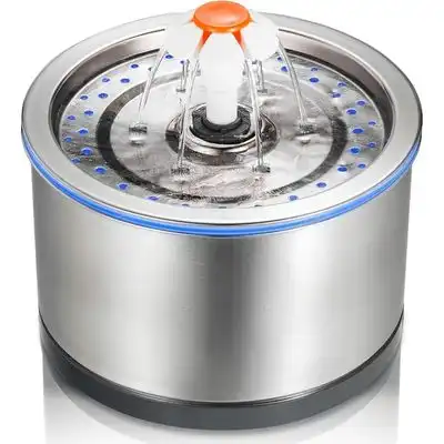 HausPets Fuente de agua gatos acero inoxidable, 2,5 L, filtración 4 etapas - 2,5 litros - HausPets - Comparador de precios