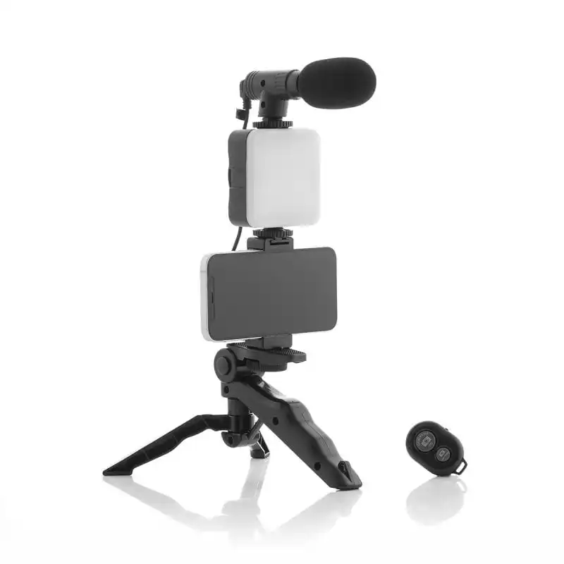 InnovaGoods Kit Vlogging com Luz Microfone e Comando Plodni