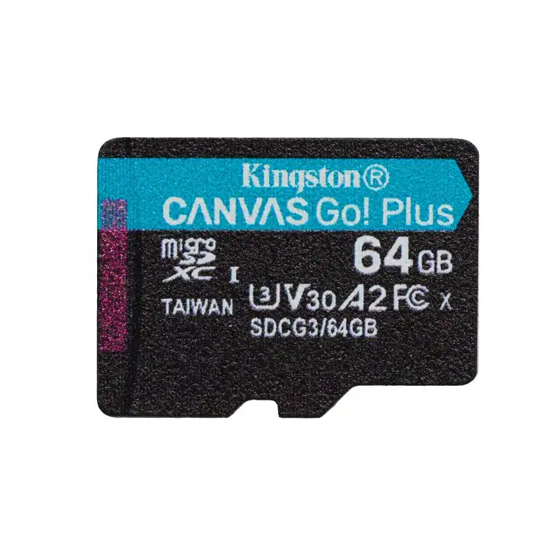 Kingston Canvas Go Plus MicroSDXC 64GB UHS-I U3 V30 Clase 10