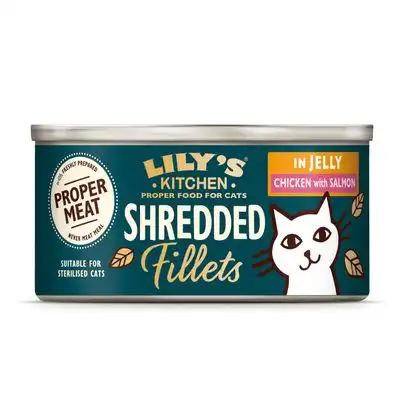 Lily's Kitchen Shredded Fillets para gatos 24 x 70 g - Pollo y salmón - Lilys Kitchen - Comparador de precios