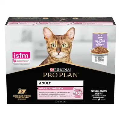 PURINA PRO PLAN Cat Adult Delicate Digestion 10 x 85 g - Pavo - Pro Plan - Comparador de precios