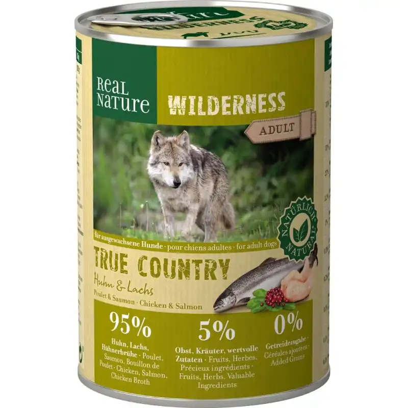 Real Nature Wilderness Latas Perros Adultos Pollo Pescado, Unidades 1 x 6 Latas 400 gr - Real Nature - Comparador de precios