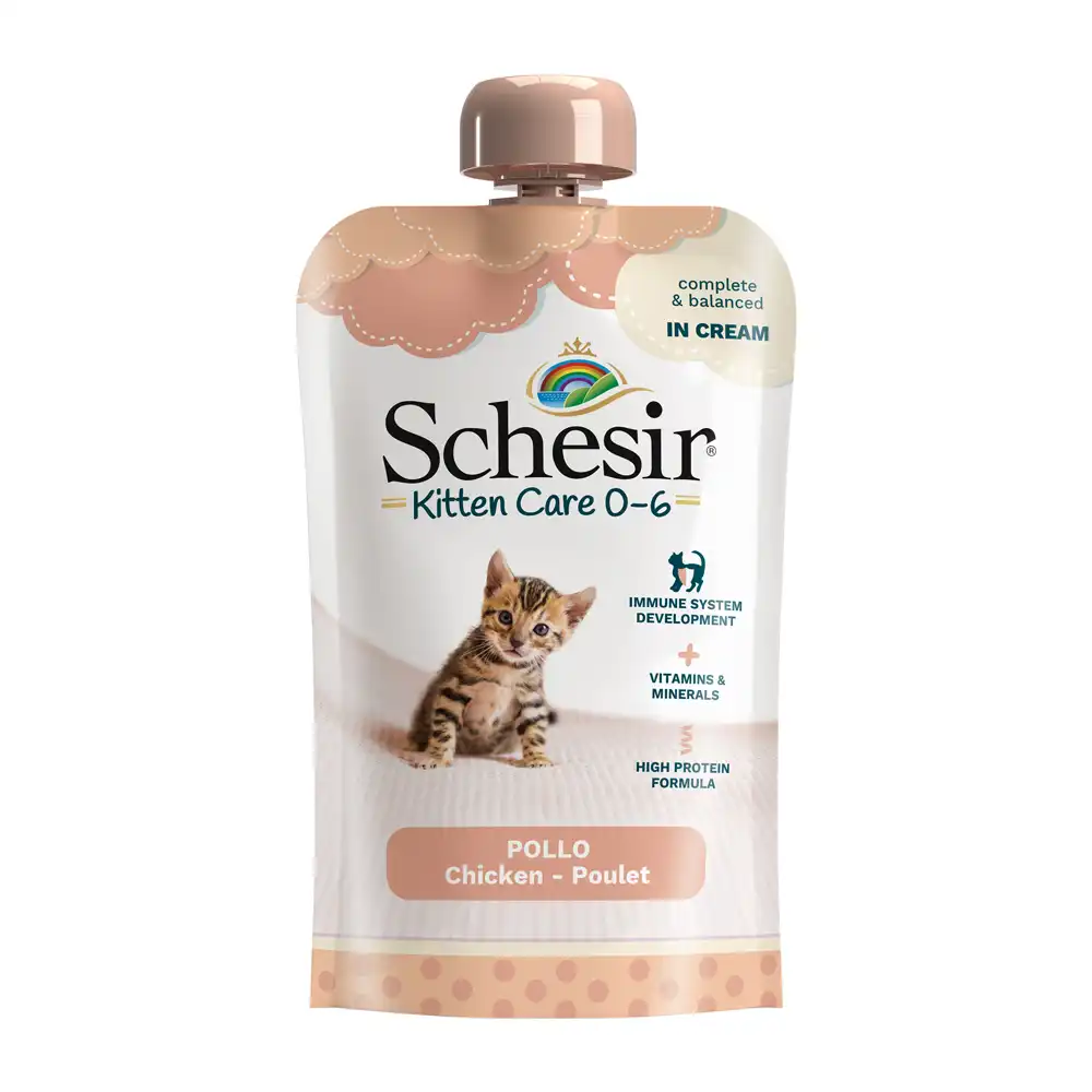 Schesir Kitten en Crema 10 x 150 g - Pollo