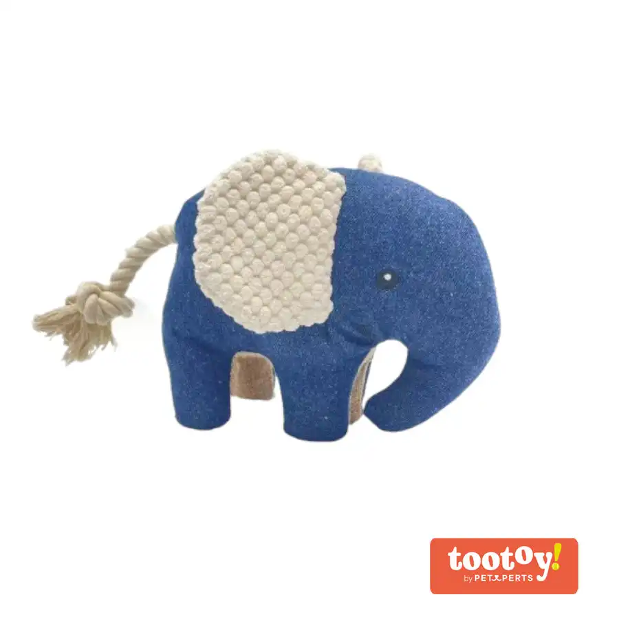 Tootoy! Comfort Denim Elephant peluche con sonido para perros - Tootoy! - Comparador de precios