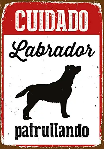 Señal A5 'Cuidado - Labrador patrullando'