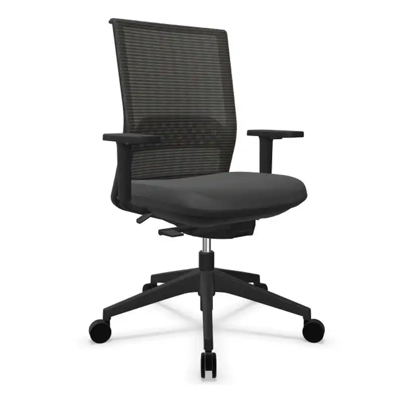 Actiu Stay Serie 30 Silla de Oficina Respaldo Syncro Tejido Técnico Harlequin Negra