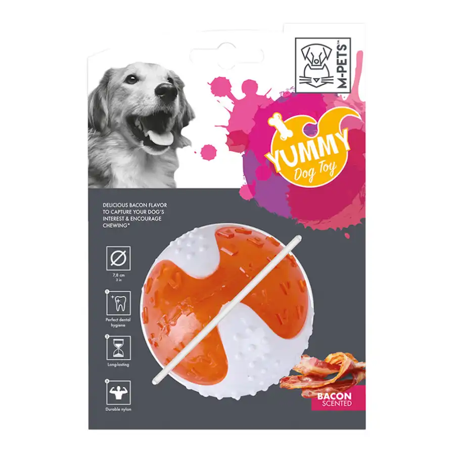 MPETS Yummy  Bola con Sabor a Tocino para perros - M-Pets - Comparador de precios