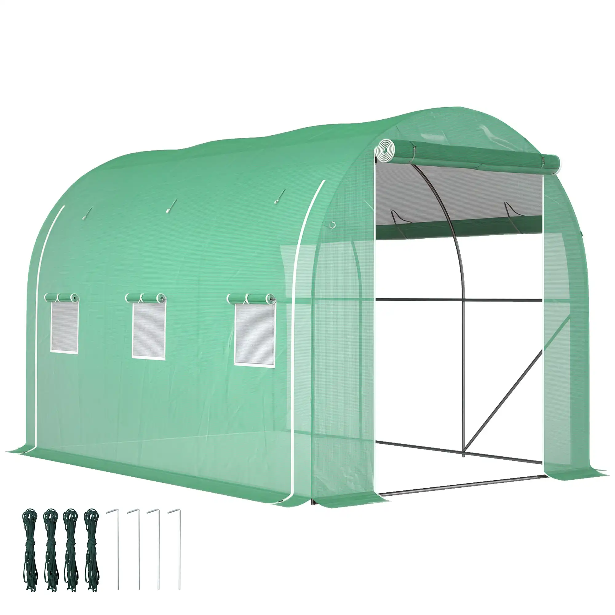 Outsunny Invernadero de Túnel Verde - 296 x 196 x 200 cm - Outsunny - Comparador de precios